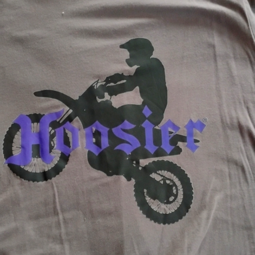 Hoosier Motocross RIDER Graphic T-shirt  GRAY EPLC SZ M/LG UniSex